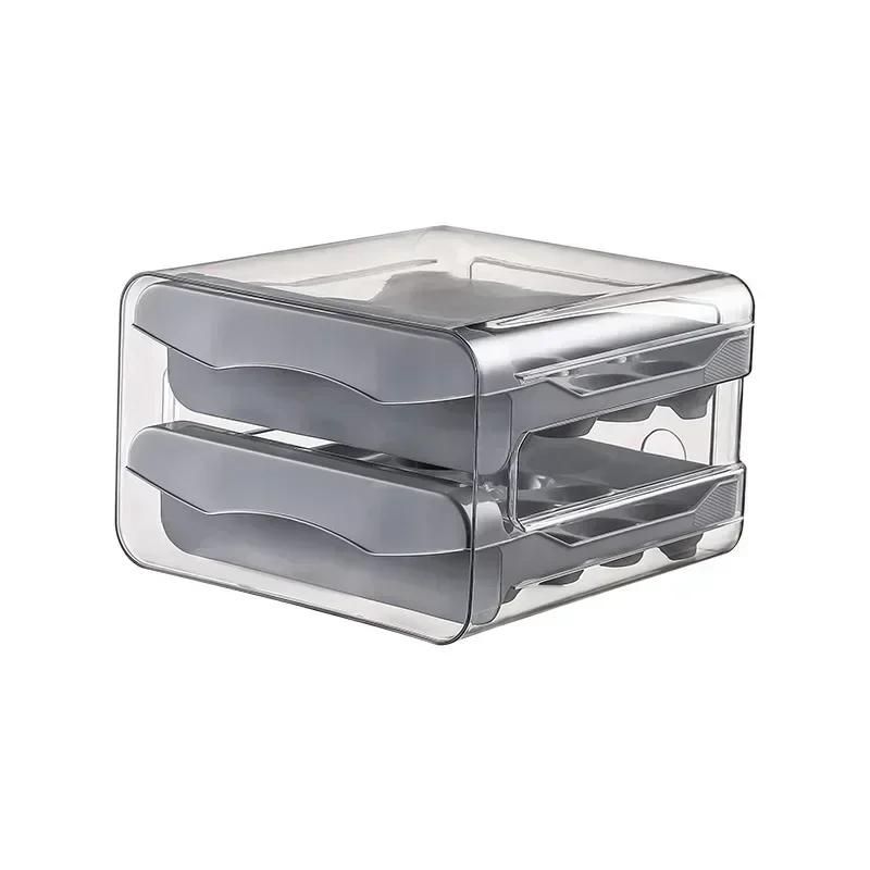 Automatic Scrolling Egg Rack Refrigerator Eggs Storage Box Holder Storage Box Egg Double-Layer Drawer-Type Eggs Box Kitchen сірий колір
Automatic Scrolling Egg Rack Refrigerator Eggs Storage Box Holder Storage Box Egg Double-Layer Drawer-Type Eggs Box Kitchen сірий колір