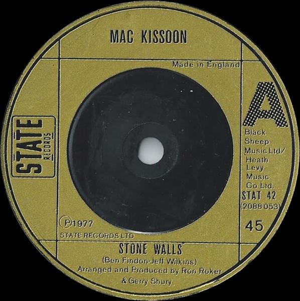 7inch Record MAC KISSOON Stone Walls STAT42 State Records 1977 UK Pop Used
7inch Record MAC KISSOON Stone Walls STAT42 State Records 1977 UK Pop Used