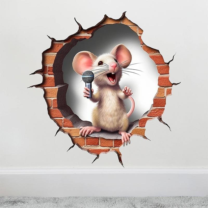 Cute Mouse Hole Wall Sticker, Caffeine Enthusiast Mouse Coffee break in Wall Hole Decal, Mouse Singing Waterproof Decor Decals Stickers M734 10-12cm Longest Side
Cute Mouse Hole Wall Sticker, Caffeine Enthusiast Mouse Coffee break in Wall Hole Decal, Mouse Singing Waterproof Decor Decals Stickers M734 10-12cm Longest Side