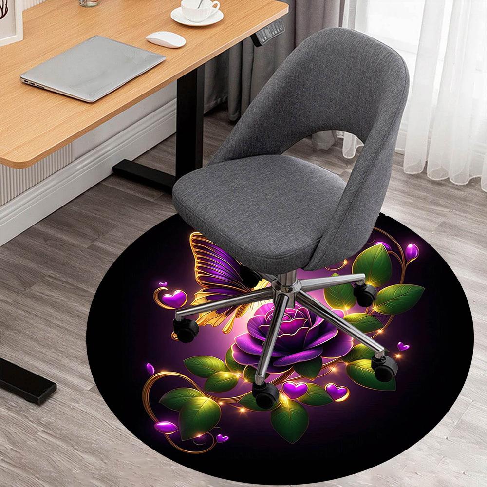 1pc Butterfly Rose Round Chair mat Area Rug - Non-Slip, Floor Mat for Office, Bedroom, and Indoor Decor -1002227 80cm by 80cm
1pc Butterfly Rose Round Chair mat Area Rug - Non-Slip, Floor Mat for Office, Bedroom, and Indoor Decor -1002227 80cm by 80cm