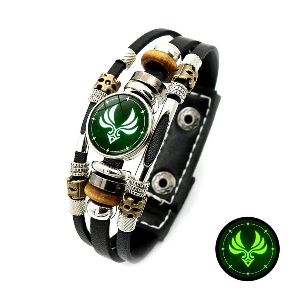 Luminous Genshin Impact Leather Bracelet Game Cosplay Props Eye of God 7 Element Snap Button Bracelets Wristband For Men Women
Luminous Genshin Impact Leather Bracelet Game Cosplay Props Eye of God 7 Element Snap Button Bracelets Wristband For Men Women