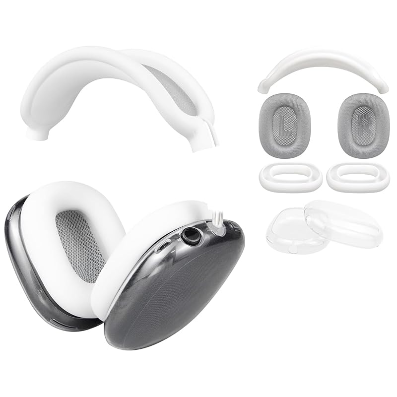 SOULWIT exchange repair kit for AirPods Max Compatible with mesh fabric ear pads + headband cover + TPU protective case Protective cover for silicone
SOULWIT exchange repair kit for AirPods Max Compatible with mesh fabric ear pads + headband cover + TPU protective case Protective cover for silicone
