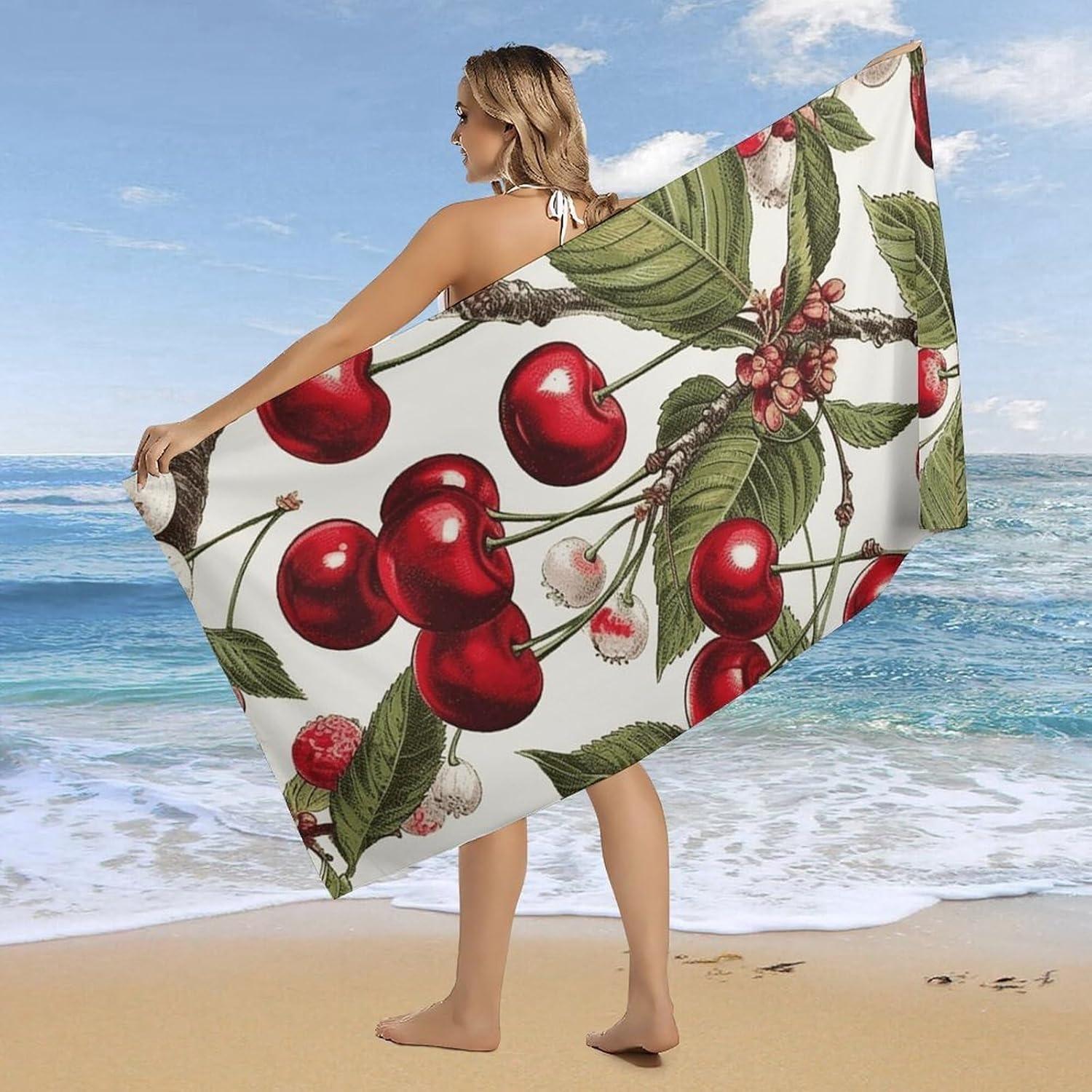 Delicious Cherry Pattern Beach Towel for Family stuffs friends Gift Quick-Dry Sand free For Bath Yoga Beach Camping Swimming GYM W40*H60(CM)
Delicious Cherry Pattern Beach Towel for Family stuffs friends Gift Quick-Dry Sand free For Bath Yoga Beach Camping Swimming GYM W40*H60(CM)