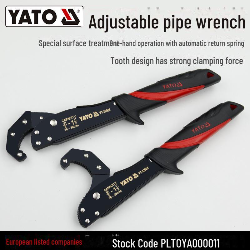 YATO Multi-Function Adjustable Pipe & Throat Clamp Wrench Opening size 16-38mm, YT-22005
YATO Multi-Function Adjustable Pipe & Throat Clamp Wrench Opening size 16-38mm, YT-22005