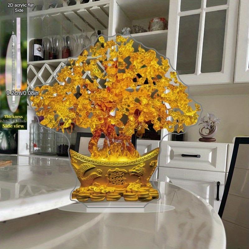 2D Flat Acrylic Gold Tree Decoration, Indoor and Outdoor Decoration - No Battery/electricity Required, Free Day Decoration, Shop Decoration, D 15*14CM
2D Flat Acrylic Gold Tree Decoration, Indoor and Outdoor Decoration - No Battery/electricity Required, Free Day Decoration, Shop Decoration, D 15*14CM