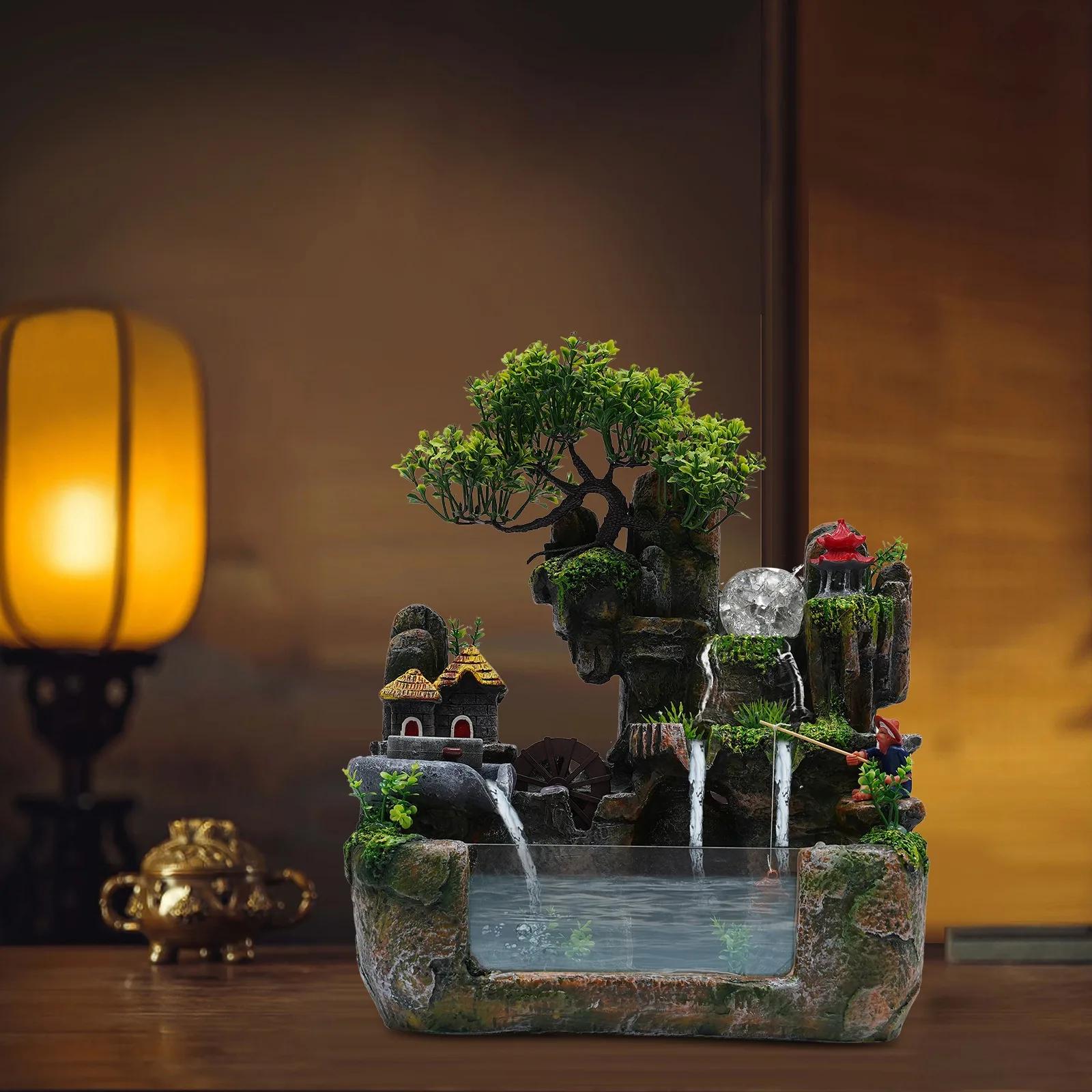 Bymaocar Home Desktop Fountain Ornament, Indoor Feng Shui Decoration W/ LED Lights Suitable for Office or Meditation Environment
Bymaocar Home Desktop Fountain Ornament, Indoor Feng Shui Decoration W/ LED Lights Suitable for Office or Meditation Environment