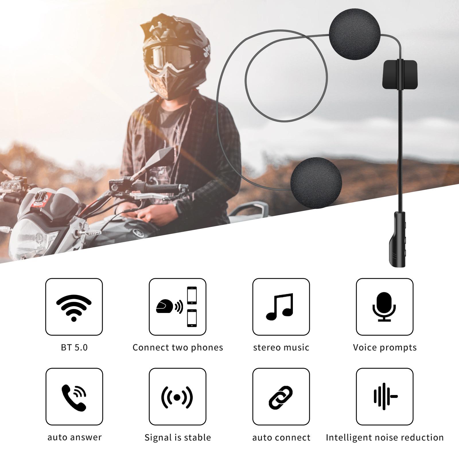 BT23 Bluetooth-сумісний 5.0 Мотоциклетний шолом Навушники Гарнітура Дзвінок Бездротова гарнітура Музичний плеєр Type A
BT23 Bluetooth-сумісний 5.0 Мотоциклетний шолом Навушники Гарнітура Дзвінок Бездротова гарнітура Музичний плеєр Type A
