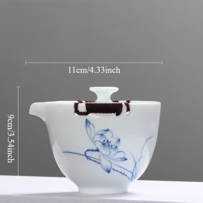 200ml Ceramic Tea Teapot Chinese Style Anti Scalding Teapot Household Tea Bowl Underglaze Color Blue and White Kungfu Tea Set 11x9cm 200ml
200ml Ceramic Tea Teapot Chinese Style Anti Scalding Teapot Household Tea Bowl Underglaze Color Blue and White Kungfu Tea Set 11x9cm 200ml