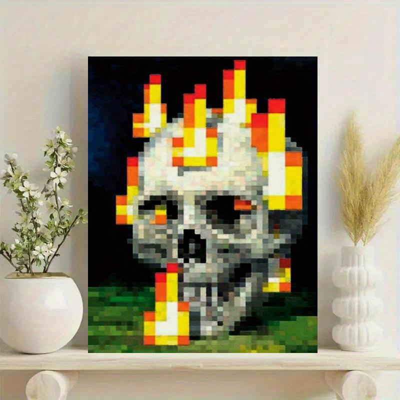 Vibrant Pixel Skull Flame Canvas Poster for Living Room or Coffee Shop Decoration 30x40cm Canvas
Vibrant Pixel Skull Flame Canvas Poster for Living Room or Coffee Shop Decoration 30x40cm Canvas