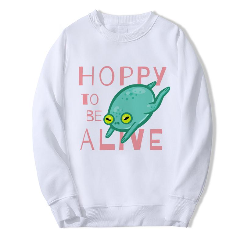 Свитер Harajuku Толстовка с круглым вырезом Hoppy To Be Alive Модный свободный белый топ с принтом большого размера Xs-5XL
Свитер Harajuku Толстовка с круглым вырезом Hoppy To Be Alive Модный свободный белый топ с принтом большого размера Xs-5XL