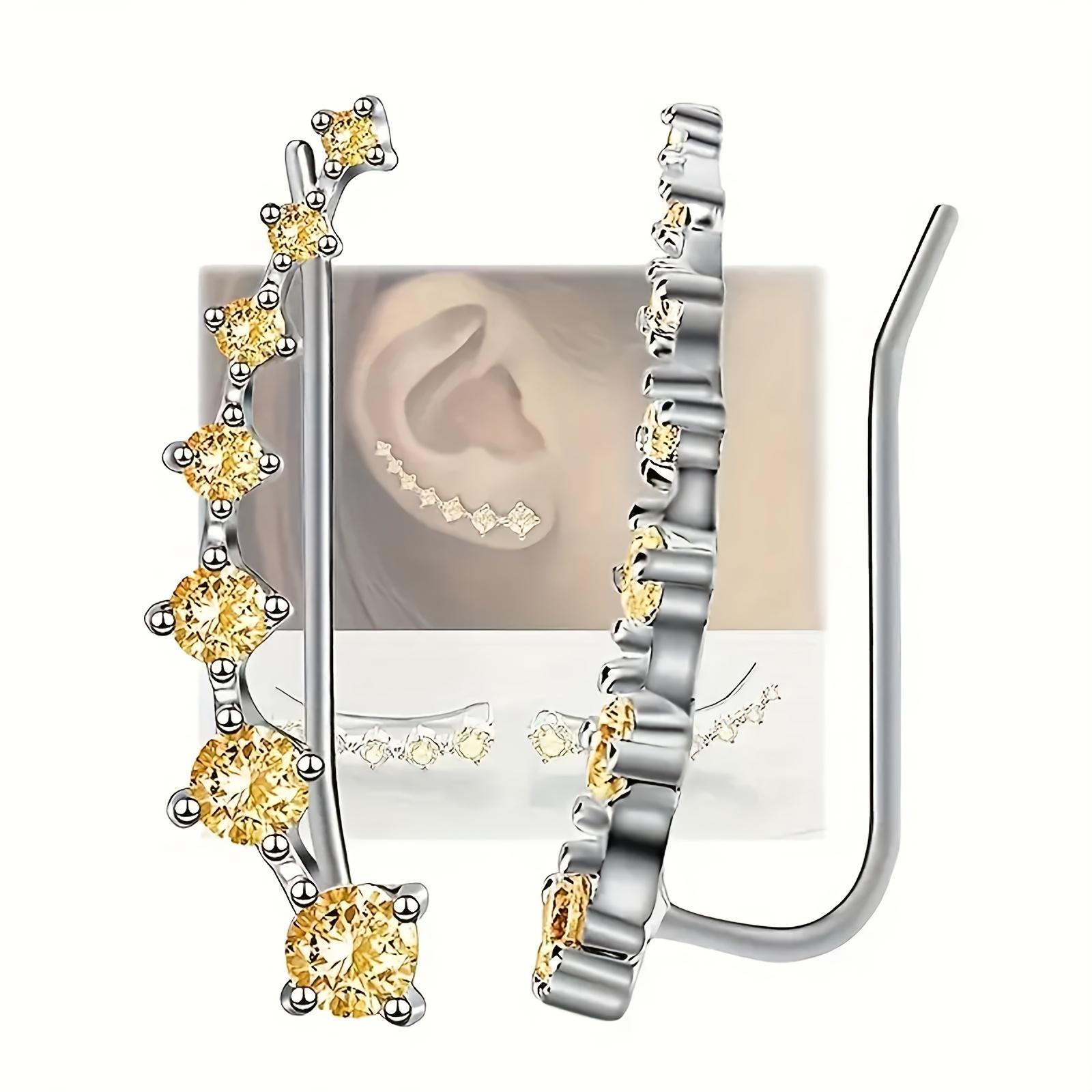 1Pair of Light Luxury Stud Earrings, Niche Design Sense, High-end Ear Bone Clip Temperament Ear Jewelry жовтий
1Pair of Light Luxury Stud Earrings, Niche Design Sense, High-end Ear Bone Clip Temperament Ear Jewelry жовтий