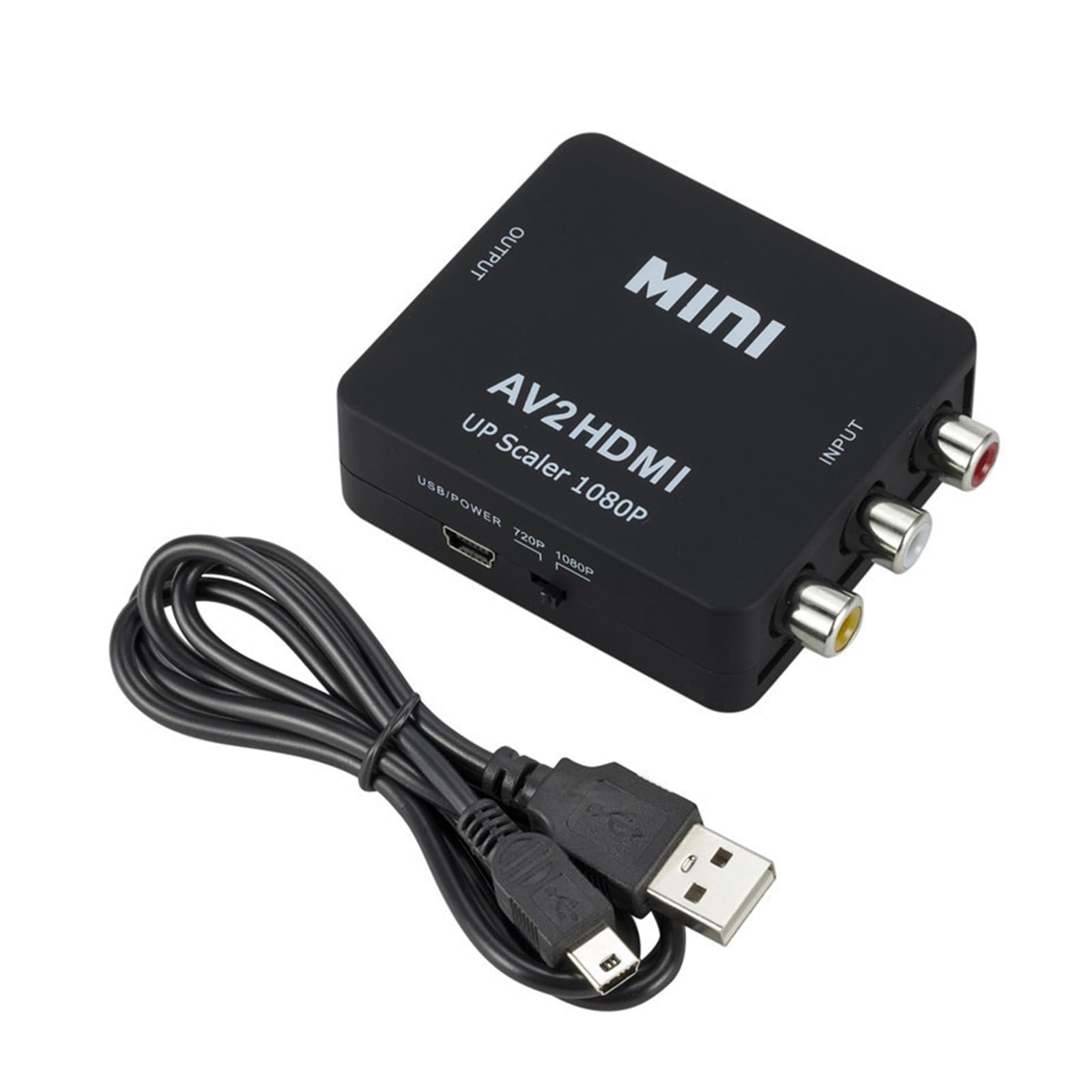 Конвертер RCA HDMI AV в HDMI, совместимый с игровыми конвертерами, консолями 1080P/720P/телеприставками/DVD-плеерами и т. д.. (черный)
Конвертер RCA HDMI AV в HDMI, совместимый с игровыми конвертерами, консолями 1080P/720P/телеприставками/DVD-плеерами и т. д.. (черный)