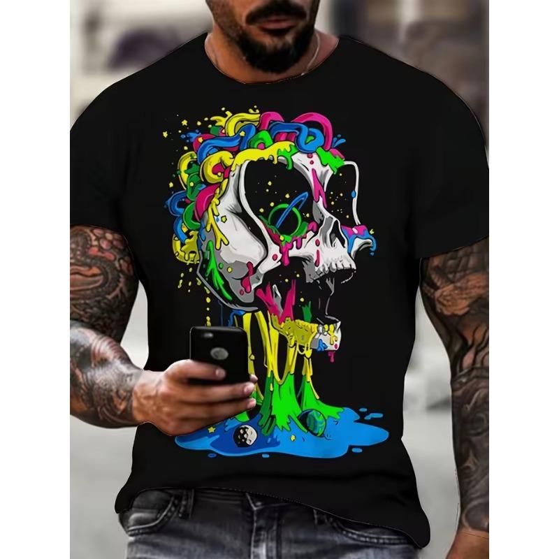 Мужская одежда Футболка с графическим принтом скелета, свободная футболка для мужчин, летняя и весенняя, свободная, в стиле панк, с коротким рукавом, для активного отдыха 6XL
Мужская одежда Футболка с графическим принтом скелета, свободная футболка для мужчин, летняя и весенняя, свободная, в стиле панк, с коротким рукавом, для активного отдыха 6XL
