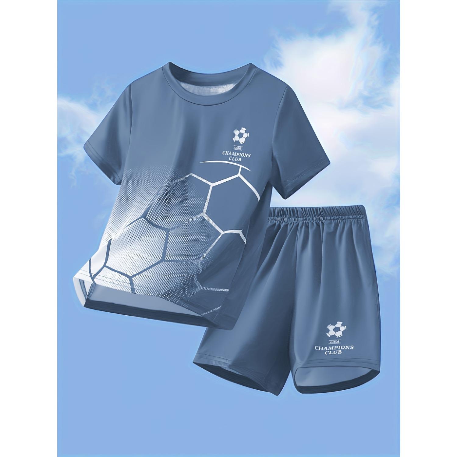 Children s Clothing Suit for Boy Summer Short Sleeve T-Shirt 2 Piece Set 3D Football Print Shorts Casual Outdoor Children s Sets 13-14 Years
Children s Clothing Suit for Boy Summer Short Sleeve T-Shirt 2 Piece Set 3D Football Print Shorts Casual Outdoor Children s Sets 13-14 Years