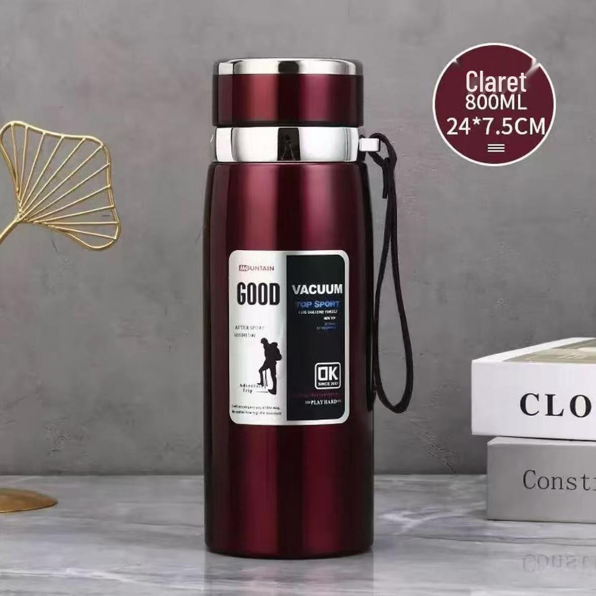 316 Stainless Steel Large Capacity Outdoor Thermos Cup with Lanyard 800ml вино красного
316 Stainless Steel Large Capacity Outdoor Thermos Cup with Lanyard 800ml вино красного