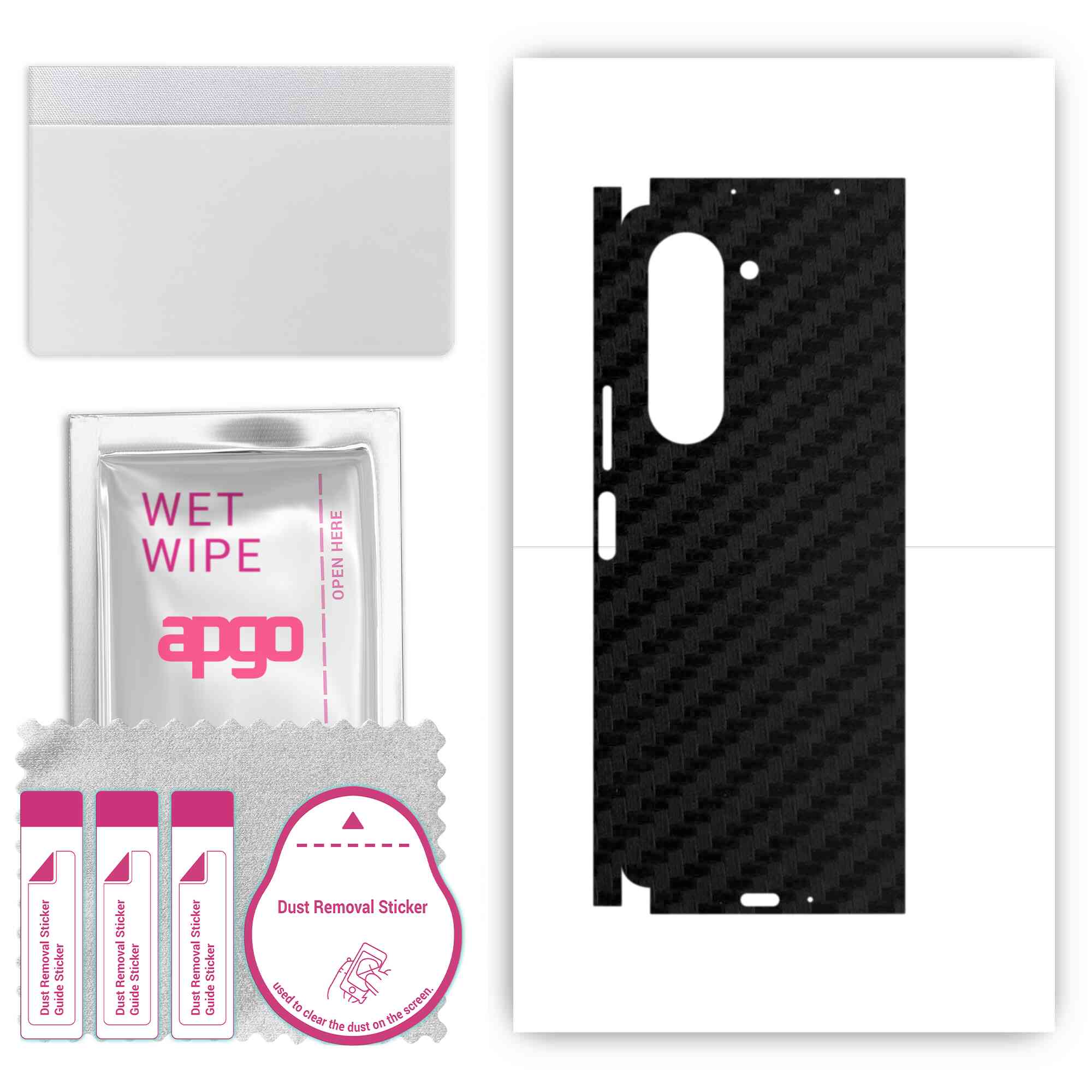 Apgo Protective Skin Sticker for the back+sides compatible with Samsung Galaxy Z Fold 5, Full Wrap Film, Foil, Vinyl - Pattern Carbon Black
Apgo Protective Skin Sticker for the back+sides compatible with Samsung Galaxy Z Fold 5, Full Wrap Film, Foil, Vinyl - Pattern Carbon Black