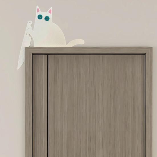 Black Cat Door Topper Wooden Door Frame Cat Decoration Halloween Door Corner Decoration for Cat Lover Gifts Home Door Decor білий
Black Cat Door Topper Wooden Door Frame Cat Decoration Halloween Door Corner Decoration for Cat Lover Gifts Home Door Decor білий