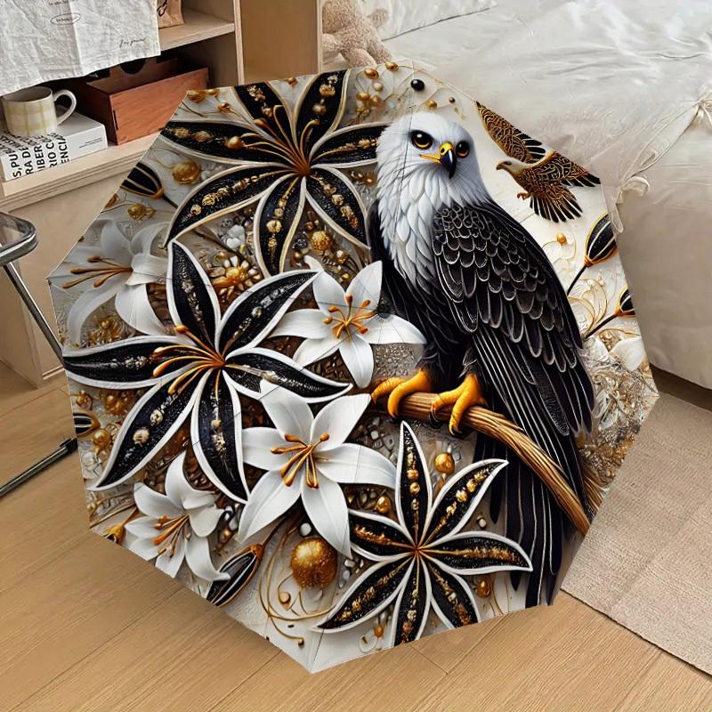 1pc Eagle Ornament Fashionable Automatic Opening/Closing Folding Umbrella with 8 Iron Bones, Plastic Handle yy251015045
1pc Eagle Ornament Fashionable Automatic Opening/Closing Folding Umbrella with 8 Iron Bones, Plastic Handle yy251015045