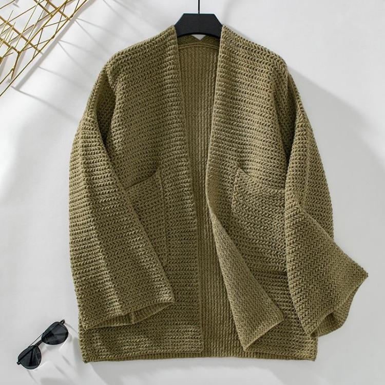 Vintage Autumn Winter Solid Color Loose V Neck Long Sleeve Cardigan Sweater Top Knitwear XL зелений
Vintage Autumn Winter Solid Color Loose V Neck Long Sleeve Cardigan Sweater Top Knitwear XL зелений