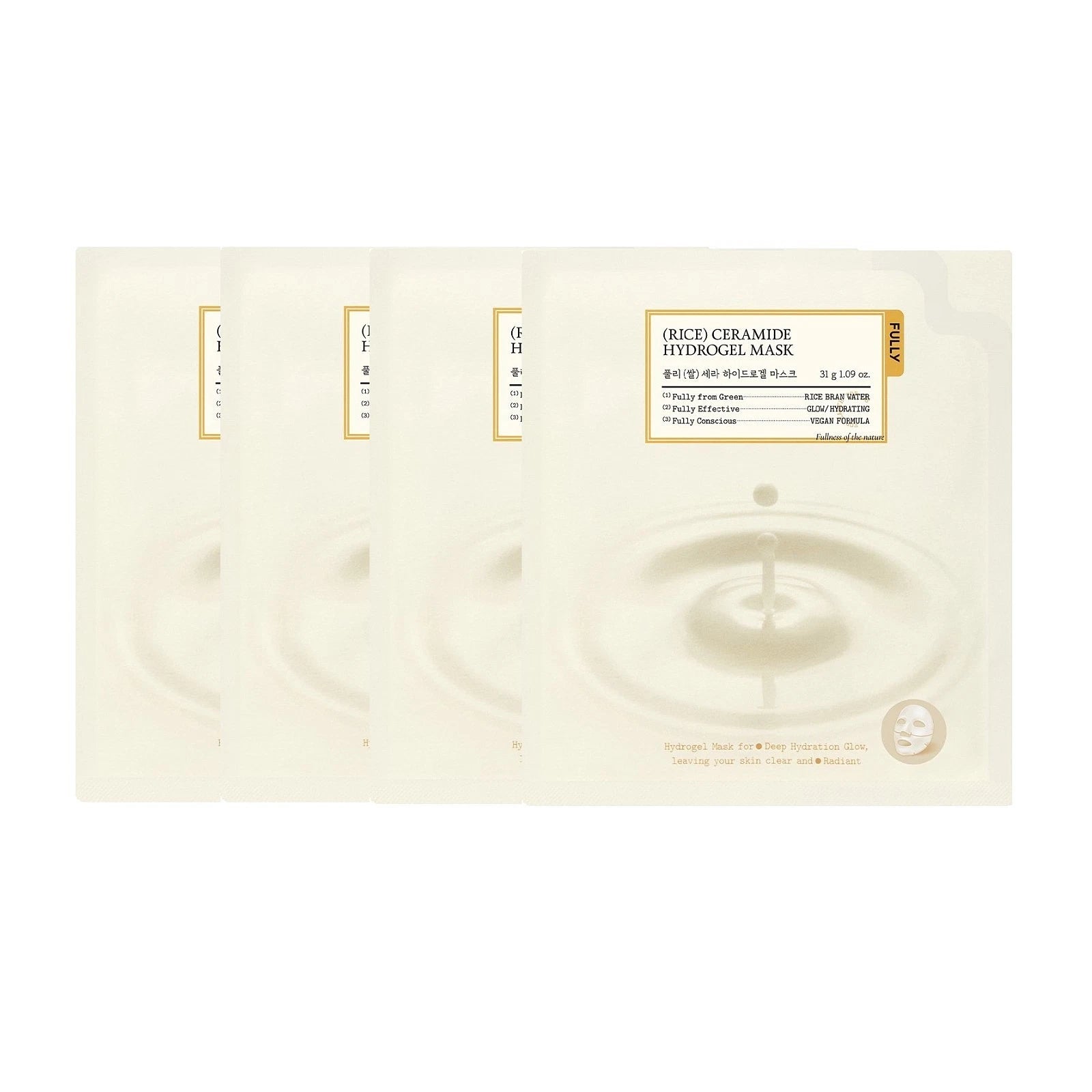 FULLY Rice Ceramide Hydrogel Mask (31g × 4sheets)
FULLY Rice Ceramide Hydrogel Mask (31g × 4sheets)