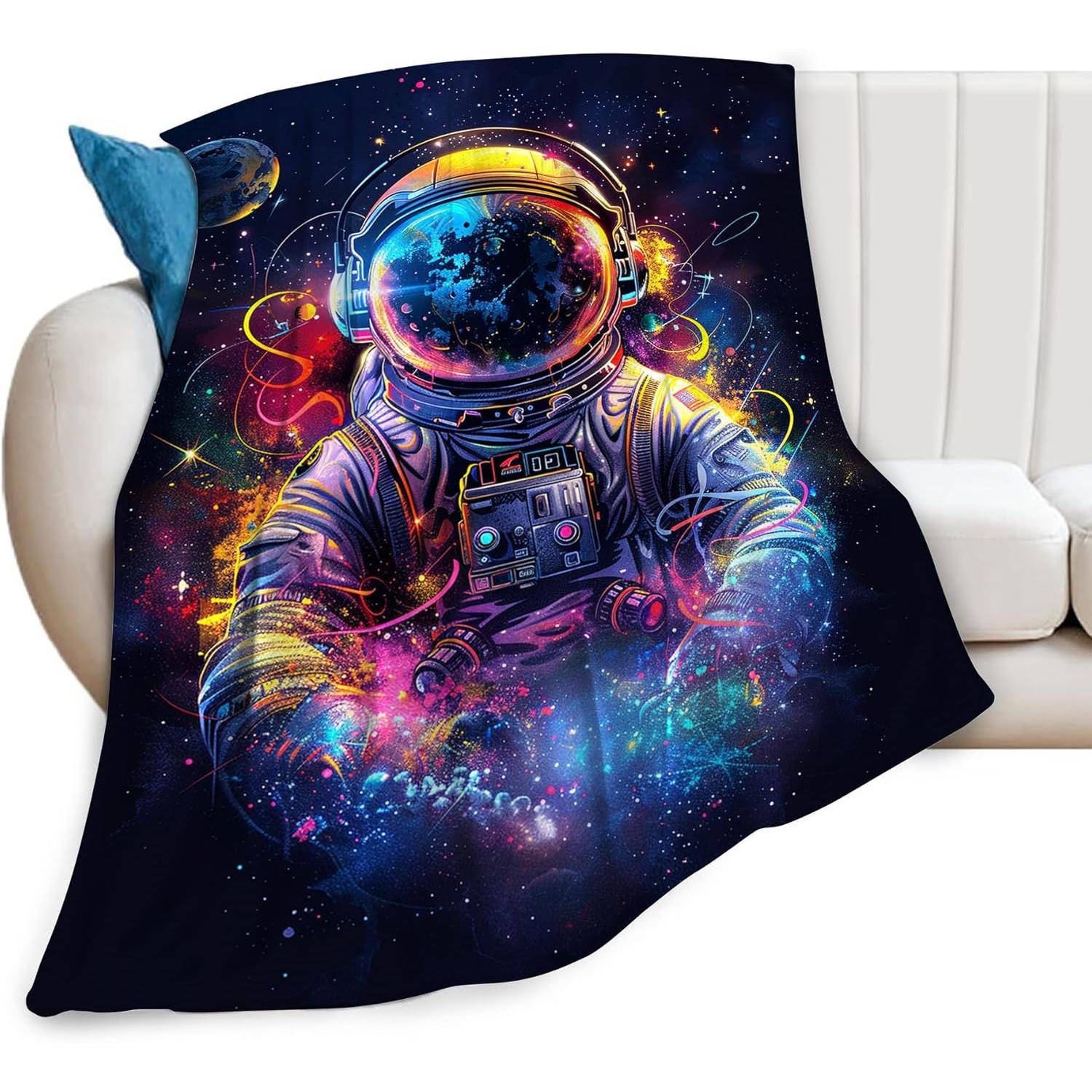 Spaceman Astronaut Throw Blanket - Soft Warm Cozy Fleece for Couch, Sofa, Bed - - Gifts & Decor for Girls, Boys, Women, 75x90cm
Spaceman Astronaut Throw Blanket - Soft Warm Cozy Fleece for Couch, Sofa, Bed - - Gifts & Decor for Girls, Boys, Women, 75x90cm