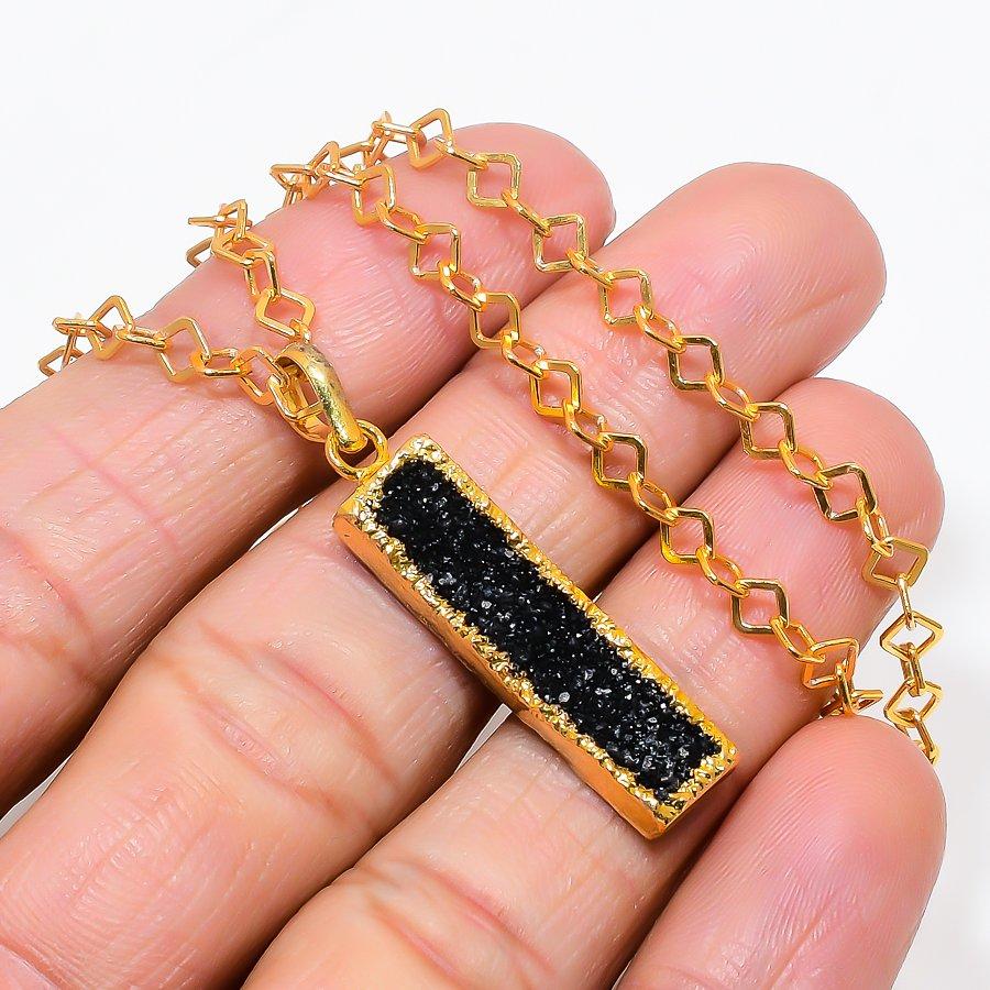 Black Hememorphite Druzy Gemstone 925 Sterling Silver Jewelry Necklace 20 KJ-614
Black Hememorphite Druzy Gemstone 925 Sterling Silver Jewelry Necklace 20 KJ-614