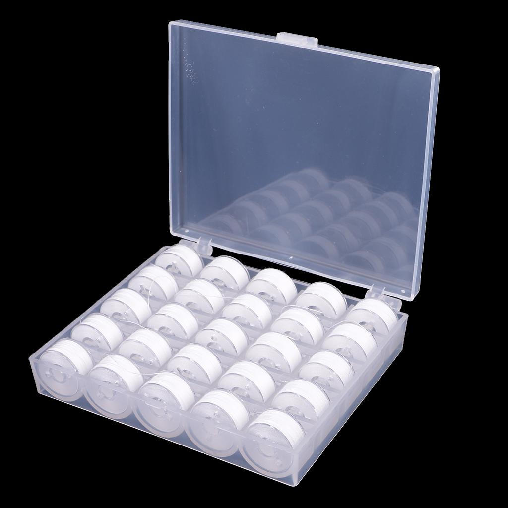 25 Pieces Bobbins and Sewing Thread with Plastic Case for Singer Domestic Machine - White
25 Pieces Bobbins and Sewing Thread with Plastic Case for Singer Domestic Machine - White