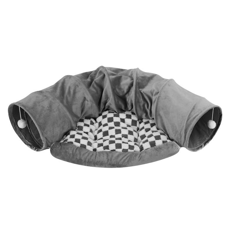 Foldable Cat Bed with Tunnel Plush Fluffy Cave for Indoor Cats Easy Storage & Portable Soft Warm Cat House with Play Tube сірий
Foldable Cat Bed with Tunnel Plush Fluffy Cave for Indoor Cats Easy Storage & Portable Soft Warm Cat House with Play Tube сірий