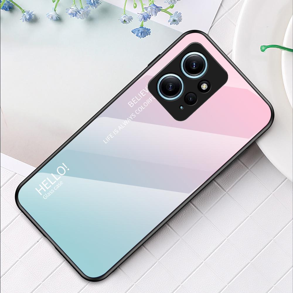 For Xiaomi Redmi Note 12 4G Phone Case Tempered Glass+PC+TPU Gradient Cell Phone Cover Gradient Pink Blue
For Xiaomi Redmi Note 12 4G Phone Case Tempered Glass+PC+TPU Gradient Cell Phone Cover Gradient Pink Blue