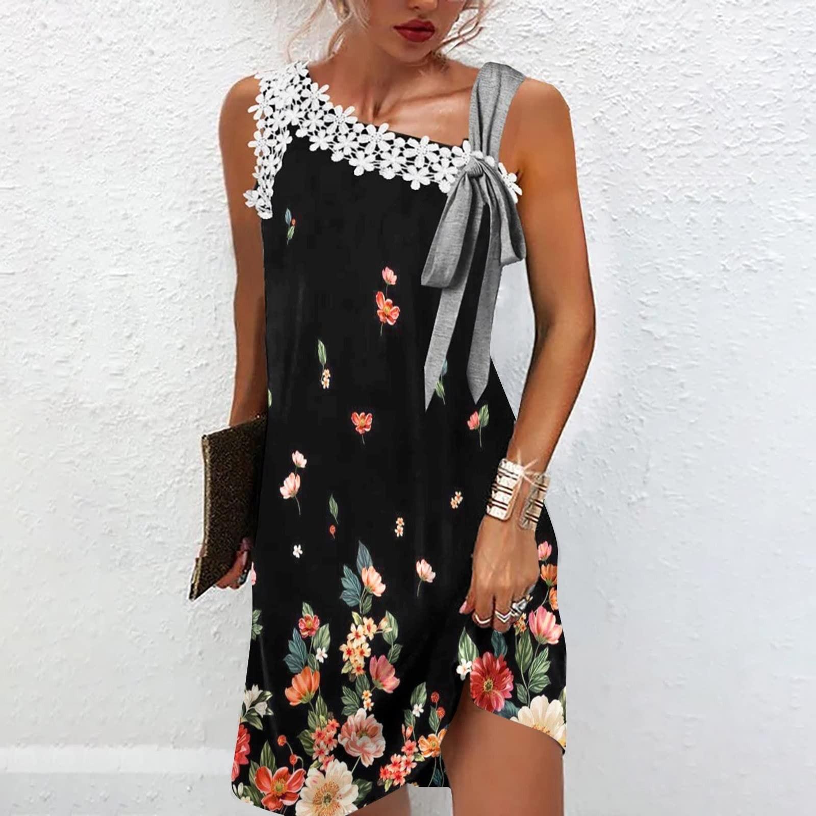 Fashion Womens Summer Loose Lace Stitching One Shoulder Sleeveless Printed Slim Dress XXL білий
Fashion Womens Summer Loose Lace Stitching One Shoulder Sleeveless Printed Slim Dress XXL білий