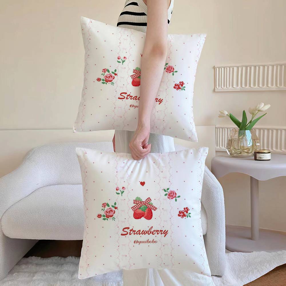 Cute Strawberry flowers Pillow Case Sofa and Living Room Decorative Cushion Covers Dustproof and Miteproof Invisible Zipper 30x30cm
Cute Strawberry flowers Pillow Case Sofa and Living Room Decorative Cushion Covers Dustproof and Miteproof Invisible Zipper 30x30cm