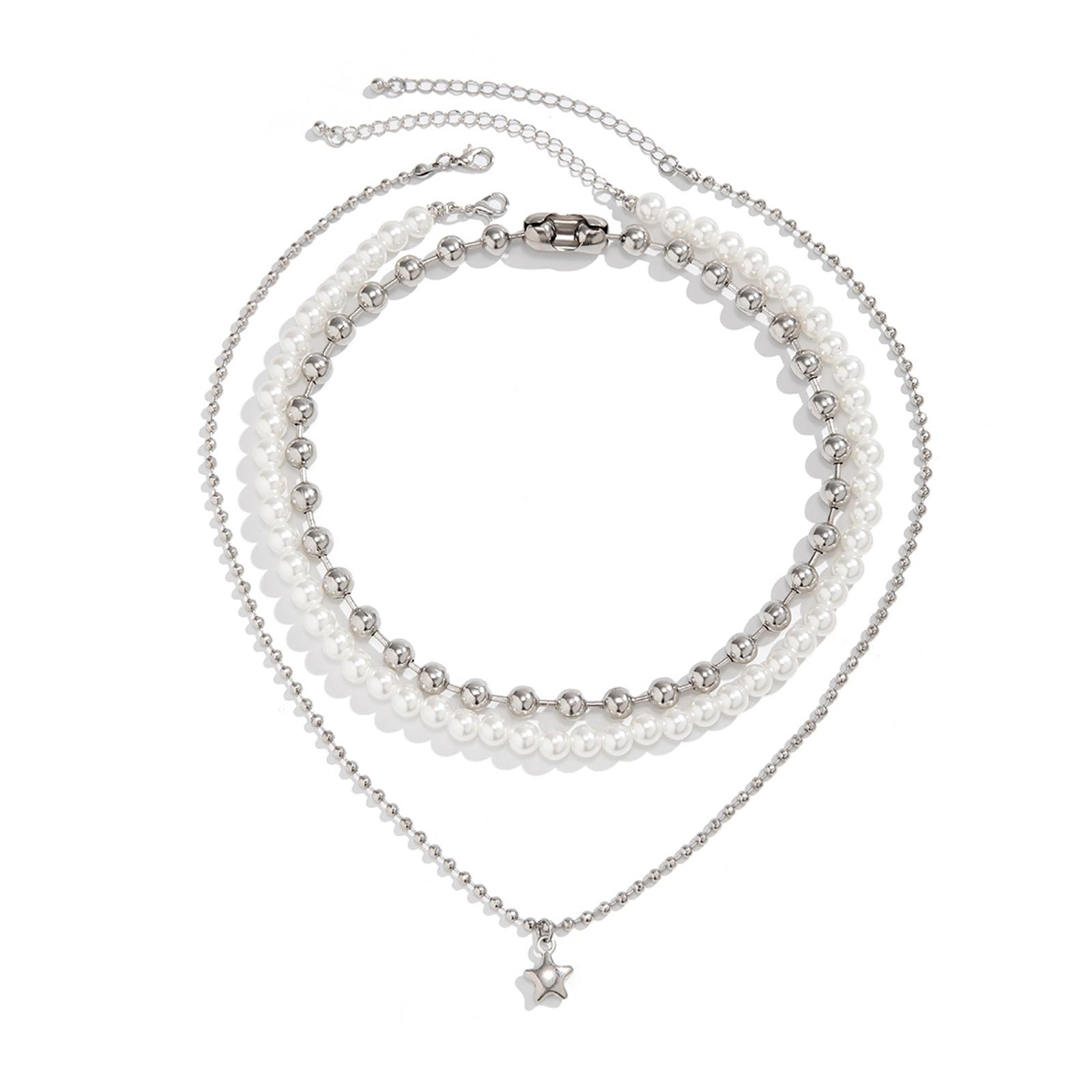 Модное ожерелье-цепочка со звездой, нежное ожерелье-цепочка со звездой, элегантное украшение на шею из бисера для повседневного ношения, свидания