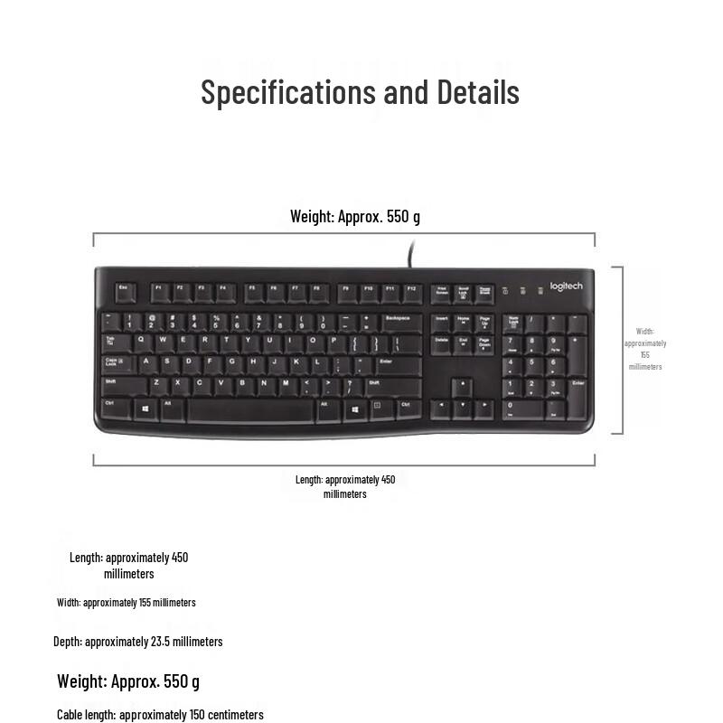 Logitech K120 Wired Full-Size Keyboard
Logitech K120 Wired Full-Size Keyboard