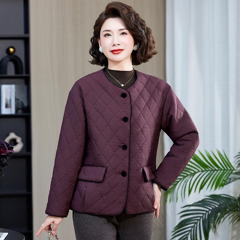 Women s Petite Diamond Pattern Cotton Jacket: Round Neck, Korean Style, 2026 Fashionable Short Winter Coat 2XL (105-120 jin)
Women s Petite Diamond Pattern Cotton Jacket: Round Neck, Korean Style, 2026 Fashionable Short Winter Coat 2XL (105-120 jin)