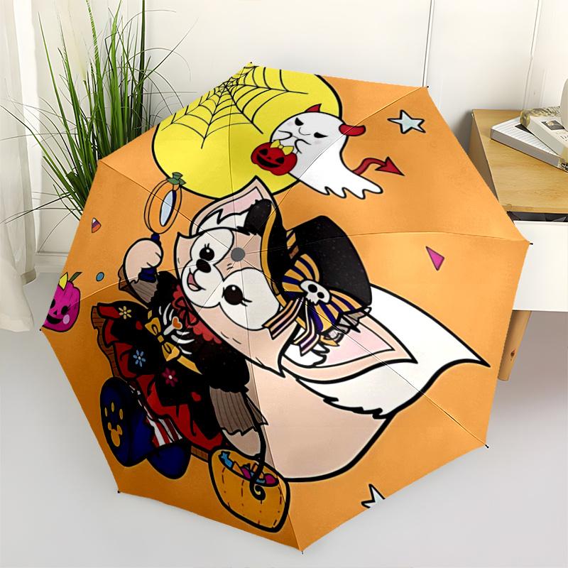 1pc LinaBell Witch with Ghost and Pumpkin Automatic 3-Fold Umbrella Design, Cute Cartoon Pattern, Portable Outdoor Umbrella, Perfect, Holida
1pc LinaBell Witch with Ghost and Pumpkin Automatic 3-Fold Umbrella Design, Cute Cartoon Pattern, Portable Outdoor Umbrella, Perfect, Holida