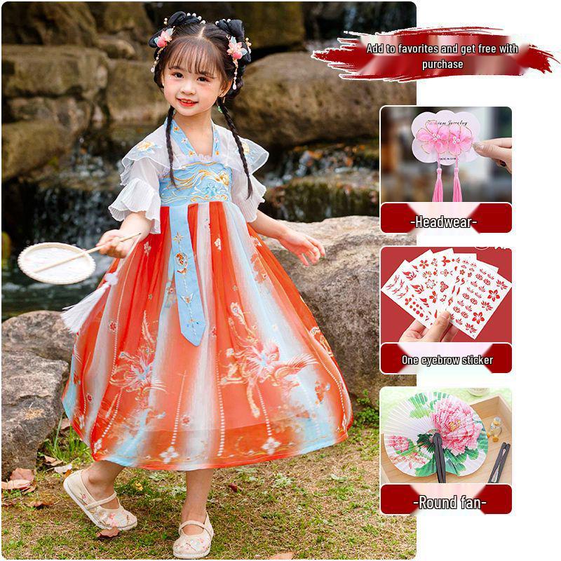 2026 New Kids Hanfu: Spring/Summer Tang Suit Fairy Princess Dress for Girls - Ancient Chinese Style Costume Size 130
2026 New Kids Hanfu: Spring/Summer Tang Suit Fairy Princess Dress for Girls - Ancient Chinese Style Costume Size 130