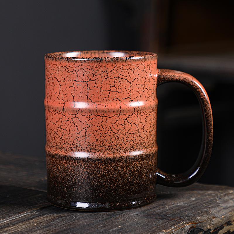 Large capacity mug ceramic water cup coarse pottery coffee cup creative niche design oil drum cup couple cup 600ml красный
Large capacity mug ceramic water cup coarse pottery coffee cup creative niche design oil drum cup couple cup 600ml красный
