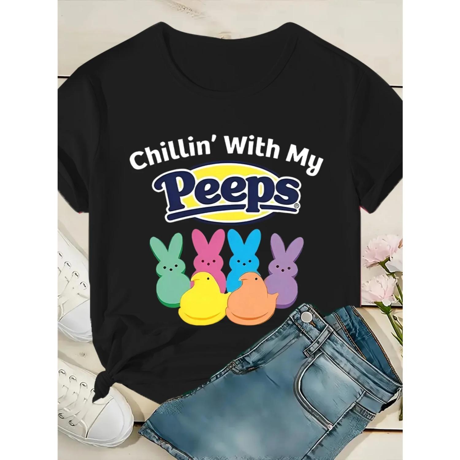 Women S Easter Bunny Graphic T-Shirt - Casual Crew Neck Short Sleeve Tee Black with Colorful Bunny Illustration S чёрный
Women S Easter Bunny Graphic T-Shirt - Casual Crew Neck Short Sleeve Tee Black with Colorful Bunny Illustration S чёрный
