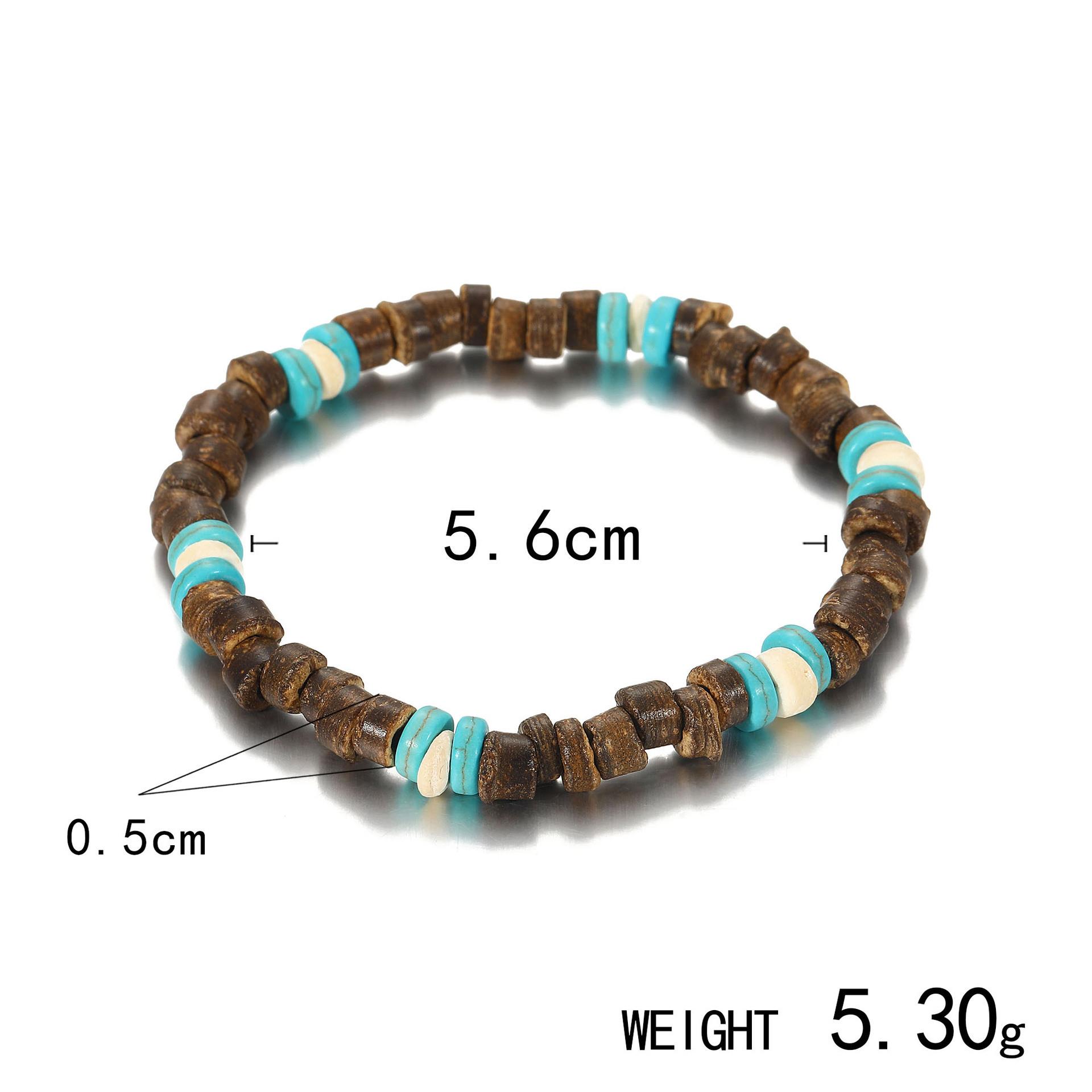 Simple Turquoise Wood Bead Bracelet, Retro Personalized Versatile Beaded Coconut Shell Bracelet Men S Jewelry
Simple Turquoise Wood Bead Bracelet, Retro Personalized Versatile Beaded Coconut Shell Bracelet Men S Jewelry