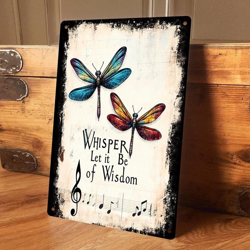 1 piece: Whispering Dragonfly Tin Wall Hanging, Retro Music Sheet Pattern Wall Decoration, Suitable for Living Room, Bedroom, an (as the picture,20x30cm)
1 piece: Whispering Dragonfly Tin Wall Hanging, Retro Music Sheet Pattern Wall Decoration, Suitable for Living Room, Bedroom, an (as the picture,20x30cm)