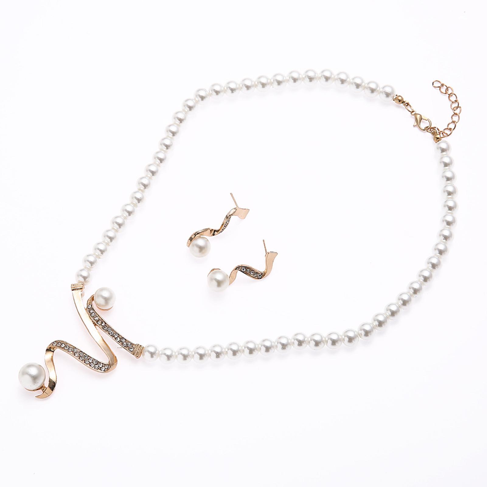 Fashionable Zinc Alloy Crystal Simulated Pearl Pendant Necklace with 1 Pair of Earrings Charm
Fashionable Zinc Alloy Crystal Simulated Pearl Pendant Necklace with 1 Pair of Earrings Charm