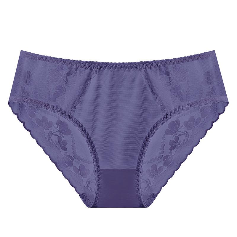 Big Size Lady Summer Sexy Lace Hollow Jacquard Seamless Breathable Triangle Briefs One size фіолетовий/сірий колір
Big Size Lady Summer Sexy Lace Hollow Jacquard Seamless Breathable Triangle Briefs One size фіолетовий/сірий колір