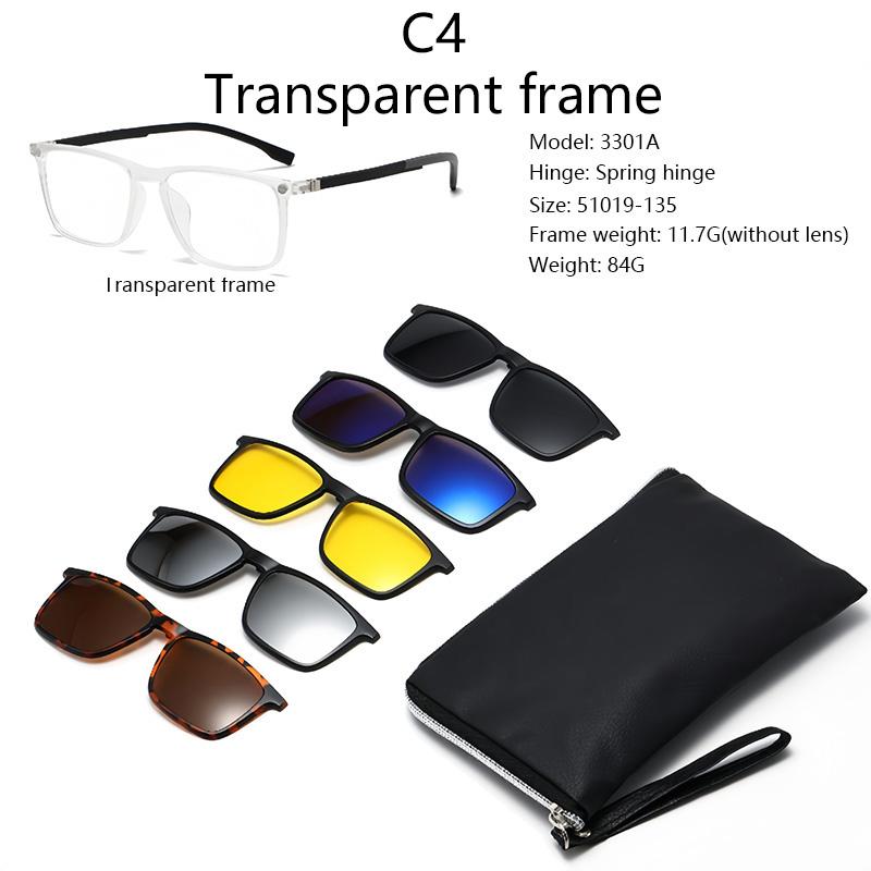 Gradul Grey White Frame 6 in 1 Polarized Clips Magnetic Glasses Sunglasses With 5 Clips Magnet Can Be SHOW AS PICTURE
Gradul Grey White Frame 6 in 1 Polarized Clips Magnetic Glasses Sunglasses With 5 Clips Magnet Can Be SHOW AS PICTURE