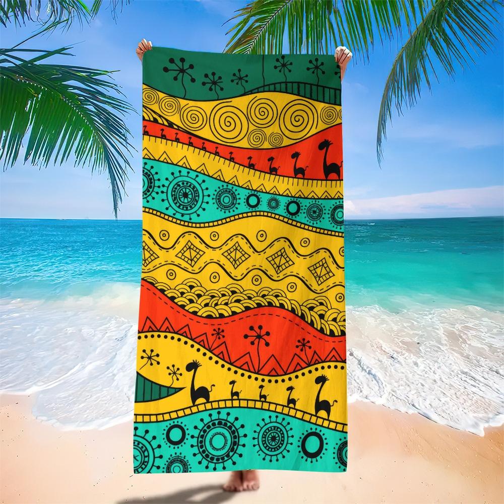 1pc Vibrant Large Tropical Beach Towel,Colorful Exotic Patterns, Contemporary Style, Machine Washable, Ideal for Summer Vacation W40*H60(CM)
1pc Vibrant Large Tropical Beach Towel,Colorful Exotic Patterns, Contemporary Style, Machine Washable, Ideal for Summer Vacation W40*H60(CM)