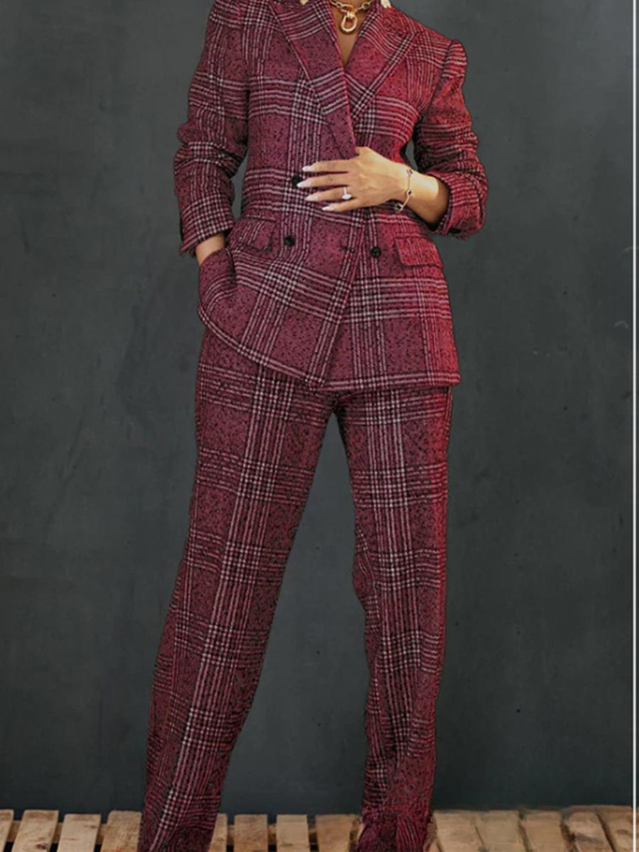 Women s Grid Coat Suit New Style Loose Fit Long Pants Set Outfit XXXL червоний
Women s Grid Coat Suit New Style Loose Fit Long Pants Set Outfit XXXL червоний