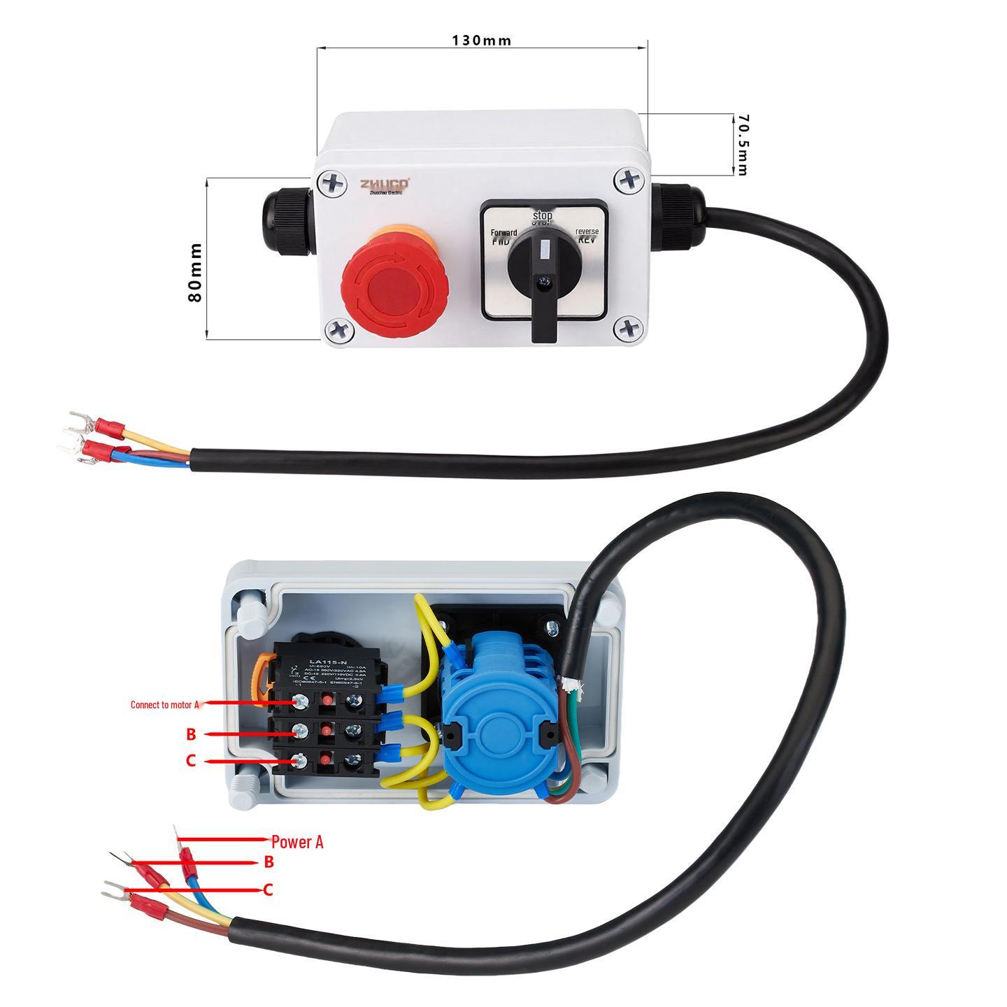 Zhuochao SZW26-20/5.5N.3 MK Lathe Chip Conveyor 3-Phase Emergency Stop Forward/Reverse Switch
Zhuochao SZW26-20/5.5N.3 MK Lathe Chip Conveyor 3-Phase Emergency Stop Forward/Reverse Switch