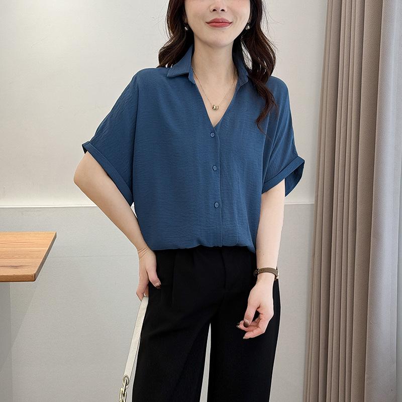 Plus Size Women s French Blue Short Sleeve V-Neck Shirt - Professional Summer Interview Wear 5XL темно-синий
Plus Size Women s French Blue Short Sleeve V-Neck Shirt - Professional Summer Interview Wear 5XL темно-синий