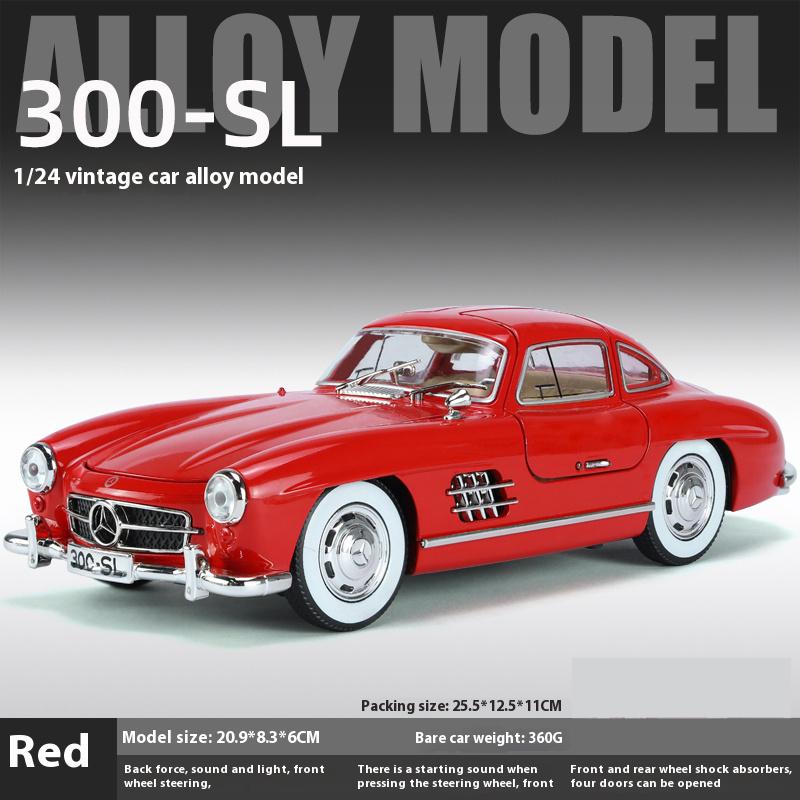 1:24 Mercedes Benz 300SL 1936 Alloy Classic Car Diecast Model Retro Gull Wing Door Exquisite Collectible Decorations Kids Toys
1:24 Mercedes Benz 300SL 1936 Alloy Classic Car Diecast Model Retro Gull Wing Door Exquisite Collectible Decorations Kids Toys
