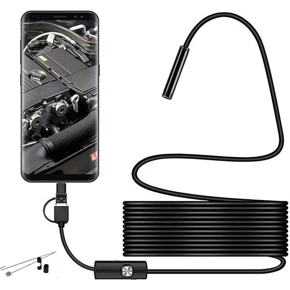 5 meters, 3-in-1 Type C USB inspection camera, 6 adjustable LED lights, inspection camera
5 meters, 3-in-1 Type C USB inspection camera, 6 adjustable LED lights, inspection camera
