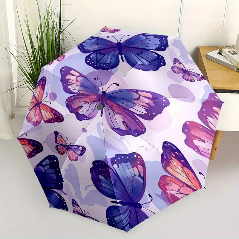 Butterfly Pattern Automatic Folding Umbrella 8 Ribs, Durable Iron Frame, Bright Color Pattern Compact Travel Umbrella, Suitable for Outdoor
Butterfly Pattern Automatic Folding Umbrella 8 Ribs, Durable Iron Frame, Bright Color Pattern Compact Travel Umbrella, Suitable for Outdoor
